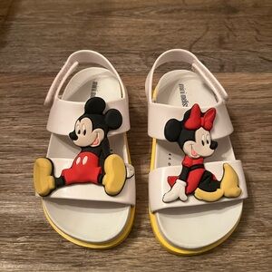 Mini Melissa Mickey and Minnie Sandals - White, Red, Yellow, Black